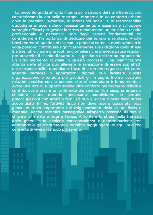Ebook - SCONFIGGI LO STRESS E IL RITMO DI VITA FRENETICO